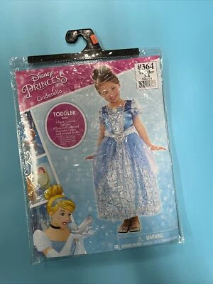 Disney Princess Toddler CINDERELLA COSTUME NEW Dress w/ Cameo/Jewel Buckle | 4-6 - Image 1 of 2