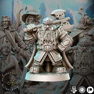 Dwarf Warrior - Uddir Thunderaxe | DnD Miniatures | Tabletop Gaming Miniature | - Bild 1 von 1