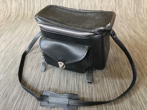 Bolso de Colección Años 70 Negro Cámara Estuche de Transporte Boho Cartera. Hecho en Japón. ¡RETRO! - Imagen 1 de 10