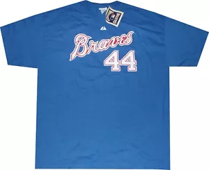 T-shirt Atlanta Milwaukee Braves Hank Aaron Throwback Cooperstown NUOVA etichette 2XL - Foto 1 di 5