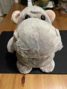 Aurora Plush Hippo Gray Soft New Cute Fat Hippo - Picture 1 of 4