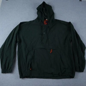 Abercrombie & Fitch Hoodie Jacket Mens Medium 1/4 Zip Pullover Nylon Dark Green - Picture 1 of 6