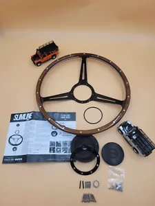 Land Rover Defender EVANDER BLACK STEERING WHEEL WITH 48 SPLINE BOSS #EXT900-73 - Picture 1 of 4