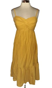 NEW INC INTERNATIONAL CONCEPTS Size XXL 2XL A-Line Dress Gold Sleeveless Midi - Picture 1 of 5