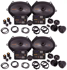 2) Pairs Kicker 51KSS6804 6x8" / 5x7" Car Audio Component Speakers w/1" Tweeters - Picture 1 of 6