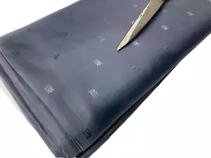 *OFERTA*100% Seda Diseñador MK Bordado Gris Forro Material 56"-58" Ancho*P&P GRATIS - Imagen 1 de 7