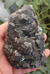 441g Natural Rare Black Andradite Garnet Quartz Mineral Specimen China - Picture 1 of 12