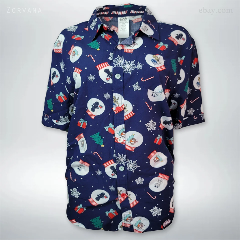 Star Wars Christmas Shirt for adults | Disney Holiday Button-Up Edition size XL