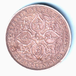 Straits Settlements. 1904 One Dollar.. gVF - Imagen 1 de 2