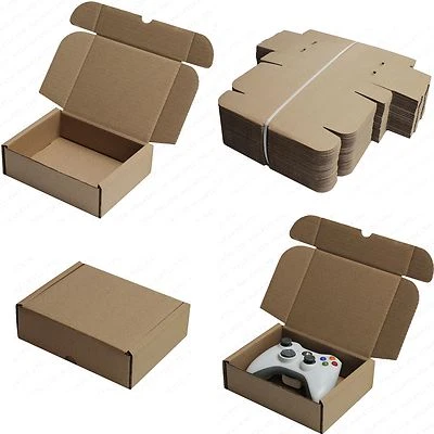 SHIPPING STORAGE BOXES POSTAL MAILING GIFT PACKET SMALL PARCEL NATURAL CARDBOARD