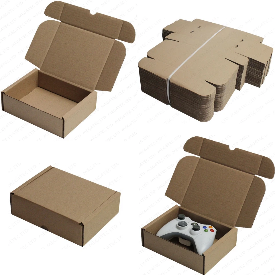 SHIPPING STORAGE BOXES POSTAL MAILING GIFT PACKET SMALL PARCEL NATURAL CARDBOARD