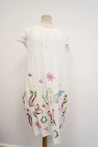 Vestido midi de lino para mujer Malvin Hamburg blanco MOd.3784 talla 38 nuevo - Imagen 1 de 3