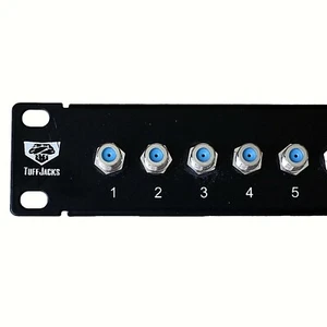 24 Port 3GHz Coax Patch Panel CATV F-81 Connector 19" Rackmount Tuff Jacks - Picture 1 of 10