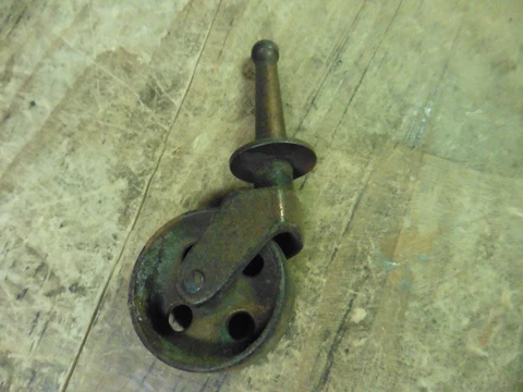 Vintage steel  wood caster roller swivel Cover