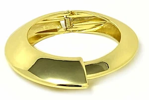 Damen Armspange / Armreif in extravaganter ovaler Form Gold oder Silberfarben - Bild 1 von 4