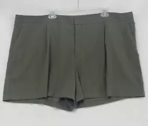 Women's Pleated Shorts 4" Inseam - A New Day Olive Green Plus Size 24 - Picture 1 of 12