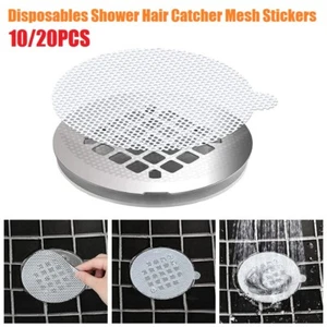 10/20Pcs Disposable Shower Drain Hair Catcher Mesh Filter Sink Strainer Stickers - Picture 1 of 15