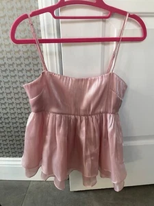 BRAND NEW COTTON CANDY LA ORGANZA BABYDOLL TOP SIZE S! - Picture 1 of 9