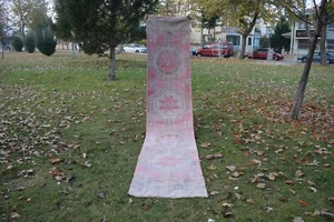 1960's Vintage Herki Runner Rug - Extra Long Stair Carpet 2'7'' X 13'1'' - Picture 1 of 11