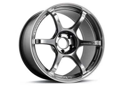 Advan RG-4 18x10 +35 5-114.3 Racing Hyper Black & Ring Wheel - YA48K35EHBR - Image 1 of 3