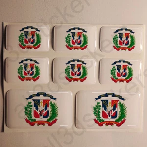 Pegatina República Dominicana Resina Cúpula Pegatinas Escudo de Armas 3D Vinilo Adhesivo - Imagen 1 de 1