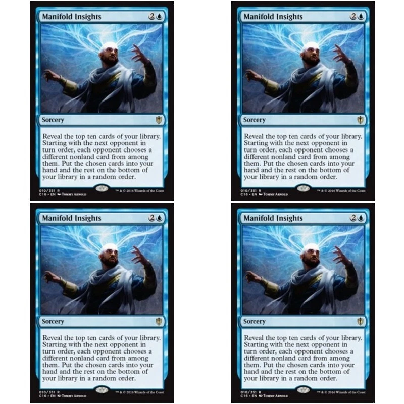 4 x MANIFOLD INSIGHTS Commander 2016 MTG Blue - Sorcery Rare - Image 1 of 1