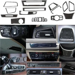 18Pcs Carbon Fiber Interior Full Set Cover Trim For 2011-2017 BMW 5Series F10 - Bild 1 von 14