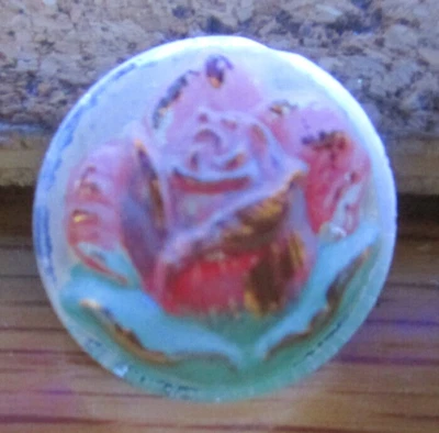 1-Botón trasero frontal reactivo UV multicolor rosa-negro vidrio checo #23 16,41 mm Foto 1 de 4