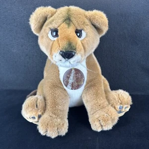 Dakin Soft Classic Lion Cub 12" Plush Stuffed Animal Toy 1986 Leather Tag Damage - Picture 1 of 20