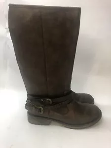 STEVIES Brown Bronze w/Buckles Western Riding Boots Women's Mid Calf Size 6 GUC - Picture 1 of 11