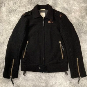 DIESEL Military Boa Jacket SIZE : M Swing Top Riders Wool Zip-Up Blouson JAPAN - Picture 1 of 10