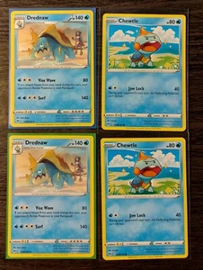 2x Drednaw 039/185 & 2x Chewtle 038/185 Pokemon card Vivid Voltage NM - Picture 1 of 1