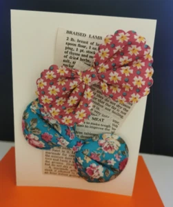 Clip de moño de pelo en tarjeta de felicitación única hecha a mano 3D San Valentín Navidad cumpleaños - Imagen 1 de 4