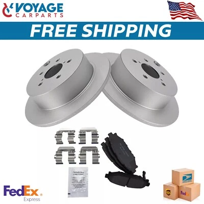 Kit de pastillas de freno traseras premium Posi de cerámica y rotor recubierto para Subaru 2012-2019 Foto 1 de 4