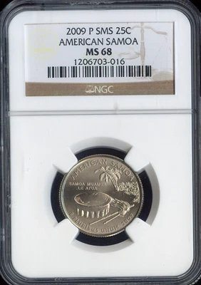 2009 American Samoa Quarter NGC MS68 SMS Holiday Sale 🎁 - Image 1 of 2