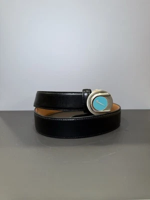 耐克高尔夫真皮皮带黑色带银色扣 - 中号 — 第 1/4 张图片