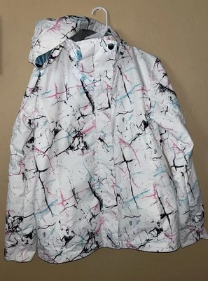 SMN Smaining Snowboard Esquí Abrigo Chaqueta Blanco con Multicolor Urbano Talla XL Moda Foto 1 de 4