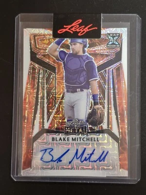 2023 Leaf Metal Draft Blake Mitchell Pre-Production Proof ROOKIE 1/1 Auto - Image 1 of 4