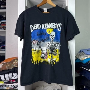 2000s Y2K Dead Kennedys Holiday In Cambodia T-shirt Punk Music SZ Large - Picture 1 of 2
