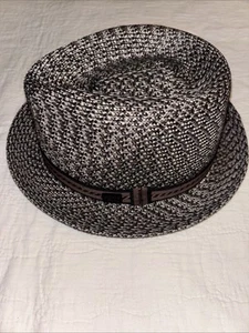 Bailey of Hollywood Mannes Brown Fedora Trilby Hat Men’s Med Crushable Straw NEW - Picture 1 of 9