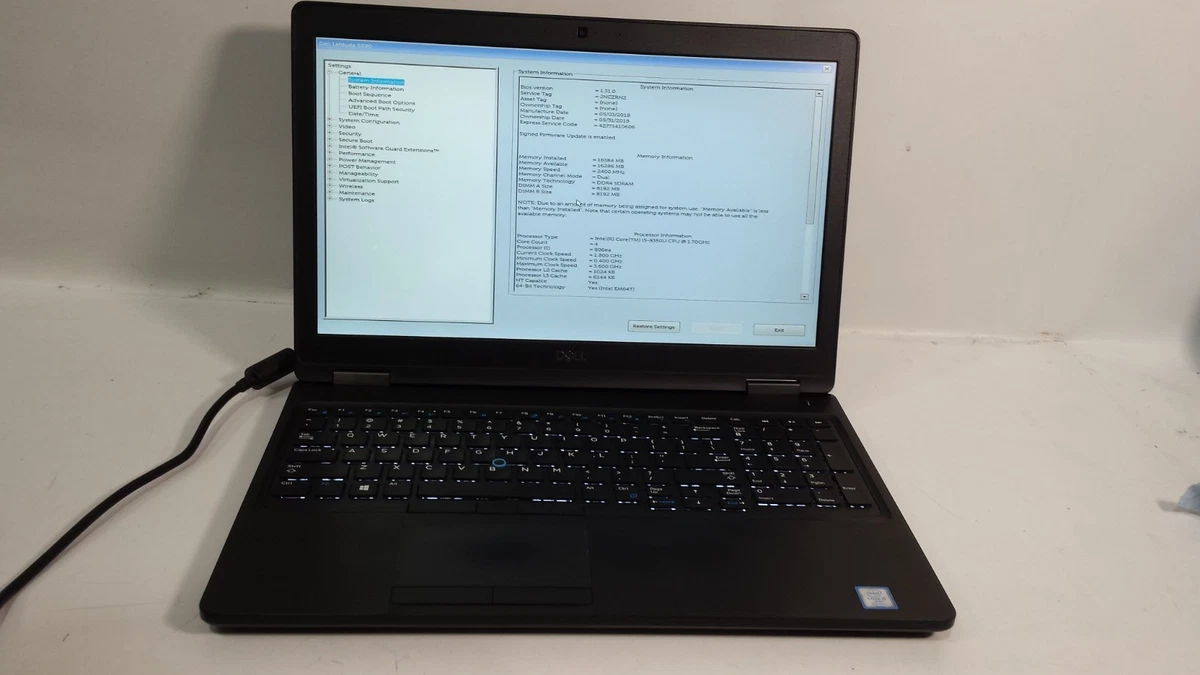 Dell Intel Core i5 8th Gen. 256 GB SSD Capacity PC Laptops