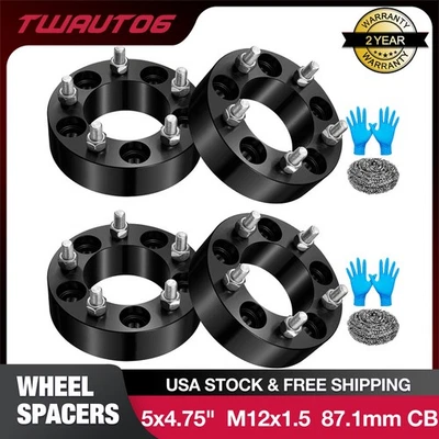 4PCS 2" 5x4.75 Wheel Spacers 12x1.5 For GMC S15 1.9L 1982-1985 - Image 1 of 4