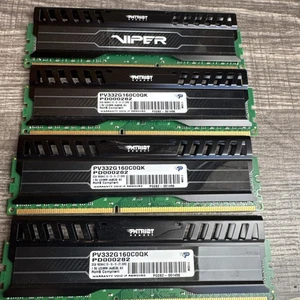 Patriot 32GB (4x8GB) DDR3-1600 PC3-12800 CL10 1.5V UDIMM PV332G160C0QK  Viper - Picture 1 of 1