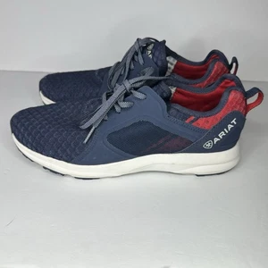 Ariat Herren Fuse Team Marineblau/Rot/Weiß Mesh Athletisch Trainingsschuhe Größe 7D - Bild 1 von 12