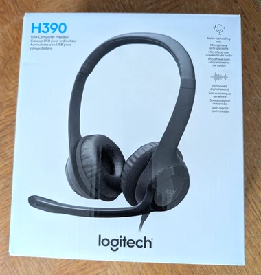 Great New Condition Logitech H390 Black Over the Ear Headset New/ Sealed - Image 1 of 3