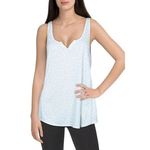 Splendid Womens Blue Waffle Stars Nighttme Sleep Tank Loungewear L BHFO 7157 - Picture 1 of 1