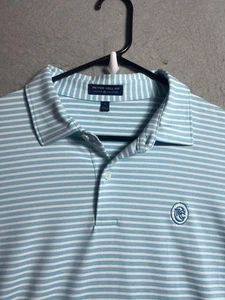 Herren Cherokee Town & Country Club Golf Polo Short Peter Millar blau Gr. Large - Bild 1 von 10