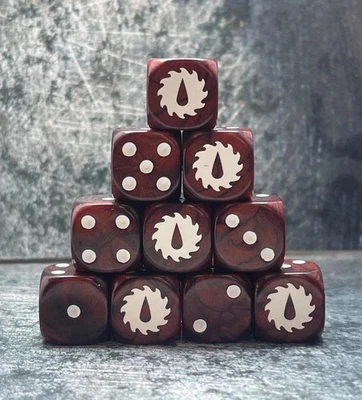 DA SCRAPYARD ORK Flesh Tearers - Custom Inspired Dice, ideal for Tabletop Games