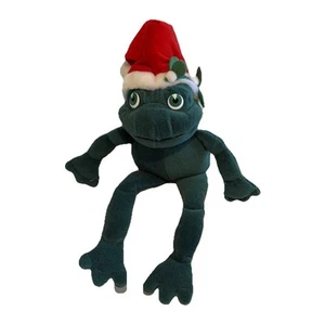 Applaus Misteltoad Neuheit Plüschtier Stofftier Frosch Nikolausmütze 1993 Kitsch Urlaub - Bild 1 von 8