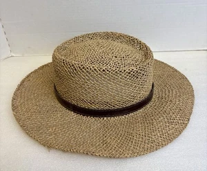 Stetson Amish Woven Straw Panama Gambler Style Hat Size S-M. Please Read. - Picture 1 of 8